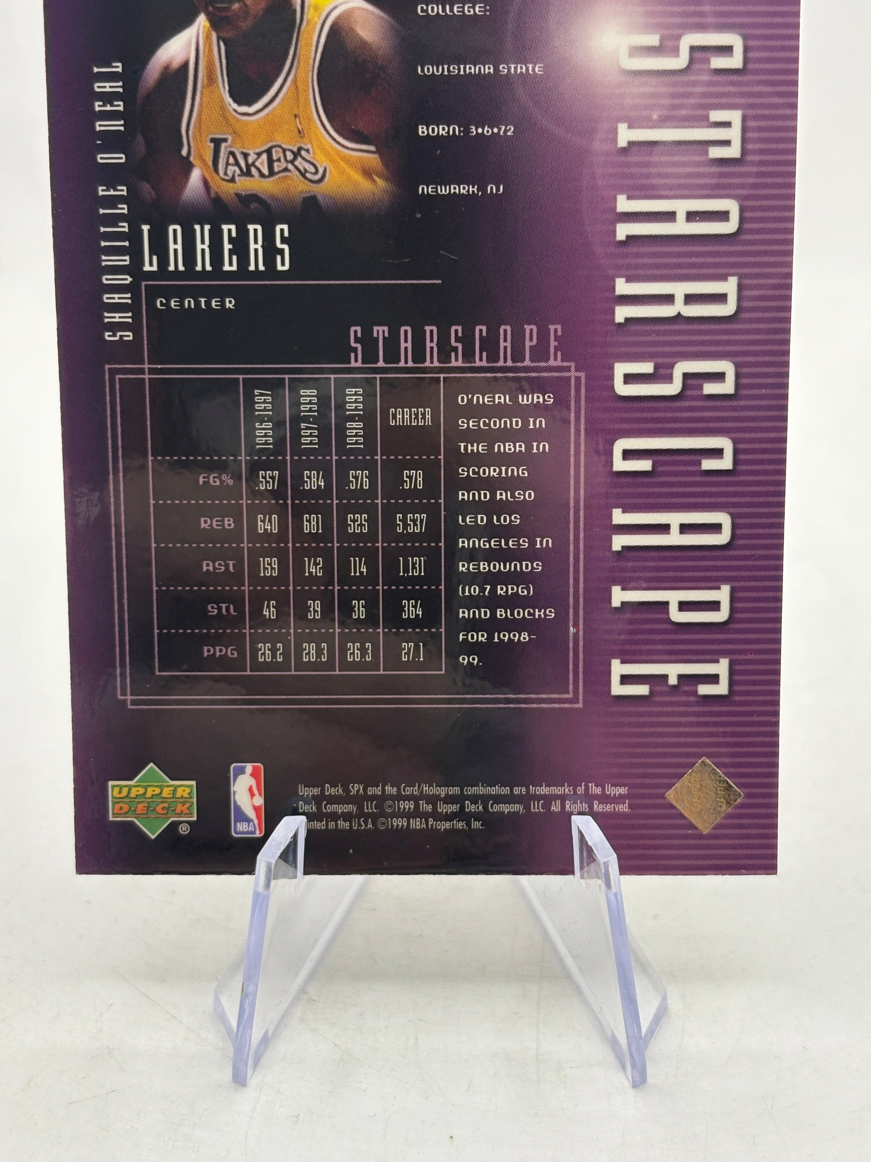 Shaquille O'Neal 1999-00 Upper Deck SPx Starscape Insert FRENLY BRICKS - Open 7 Days